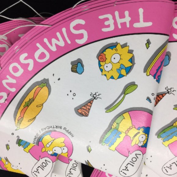 THE SIMPSONS BIRTHDAY PARTY FAVORS for 26,  New from Open Pkgs. Hats, Blowouts - Picture 3 of 6